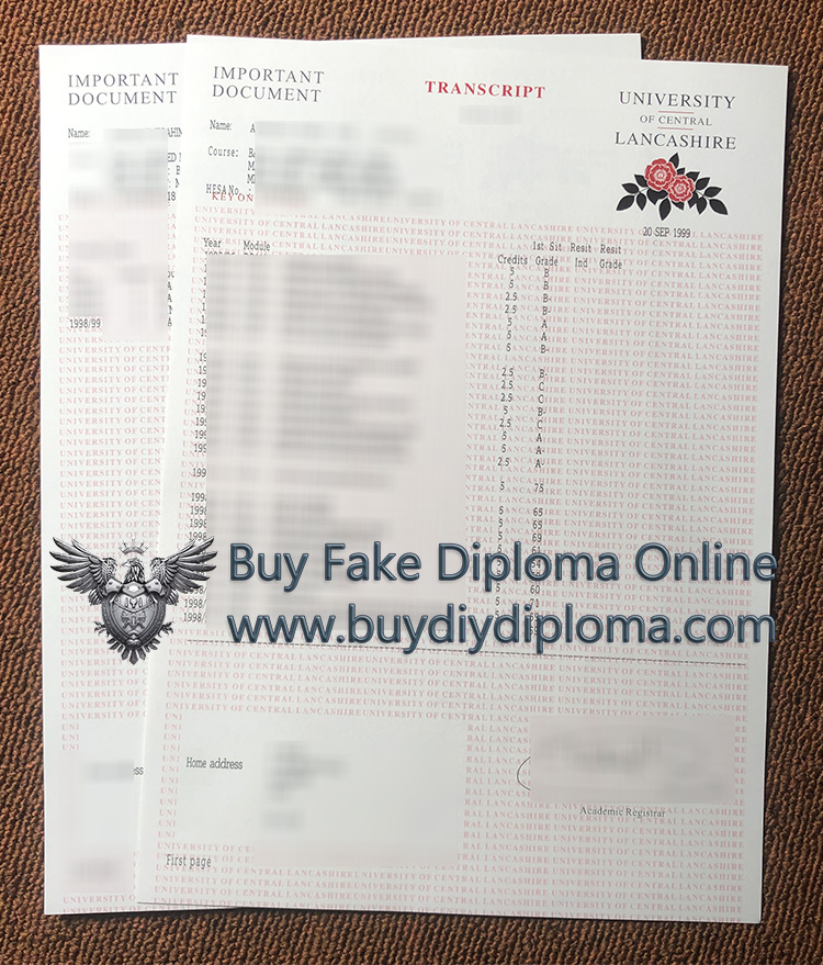 University of Central Lancashire Academic record