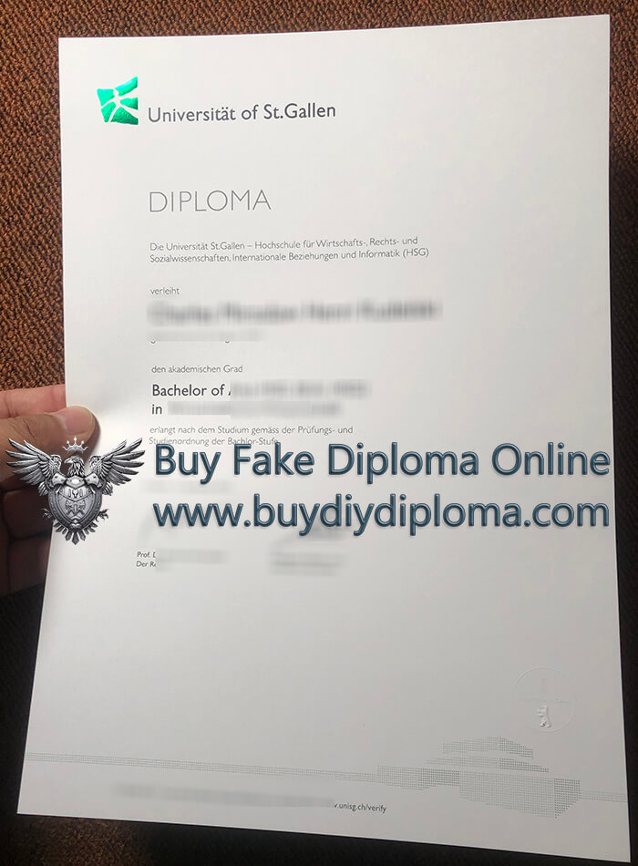 University of St. Gallen Credentials Credentials