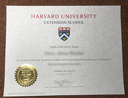 Harvard Extension School Credentials sample