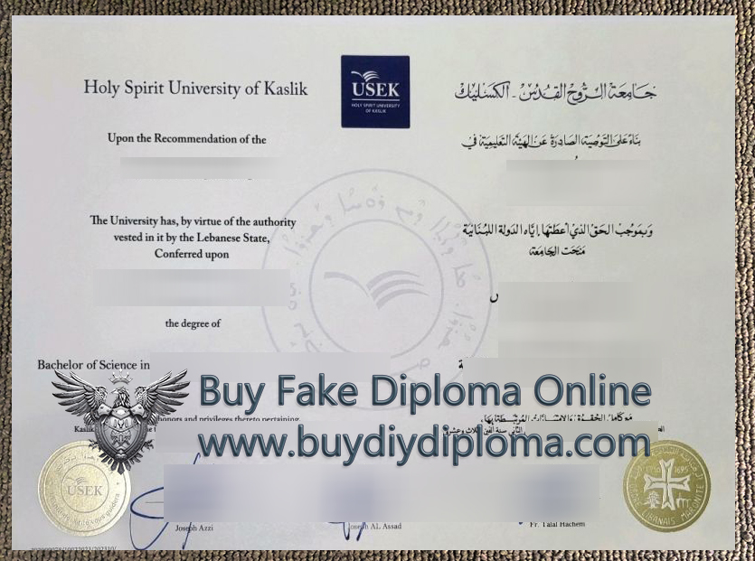 USEK Credentials, Holy Spirit University of Kaslik Qualification