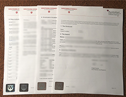 Western Sydney University Academic record sample
