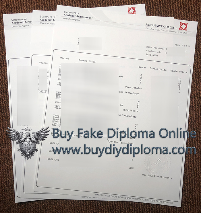 Fanshawe College Academic record Fanshawe College Academic record