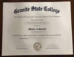 Granite State College Credentials sample