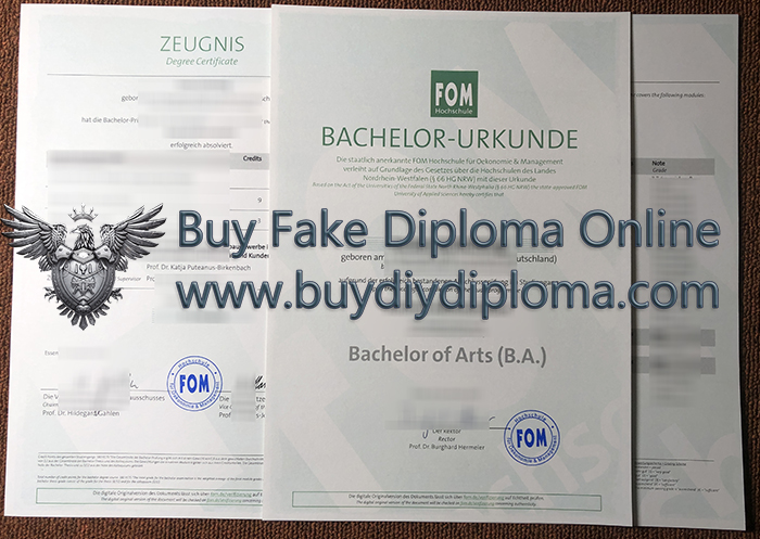 FOM Hochschule Urkunde FOM Hochschule Urkunde