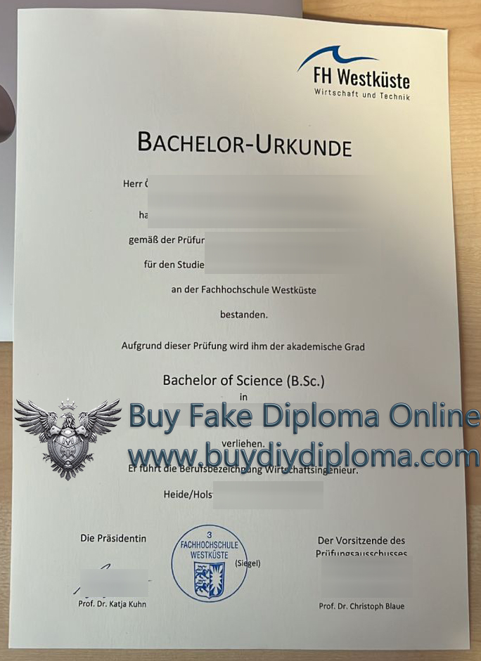 Fachhochschule Westküste Urkunde Fachhochschule Westküste Urkunde