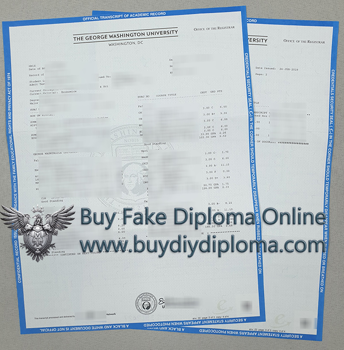 George Washington University Academic record