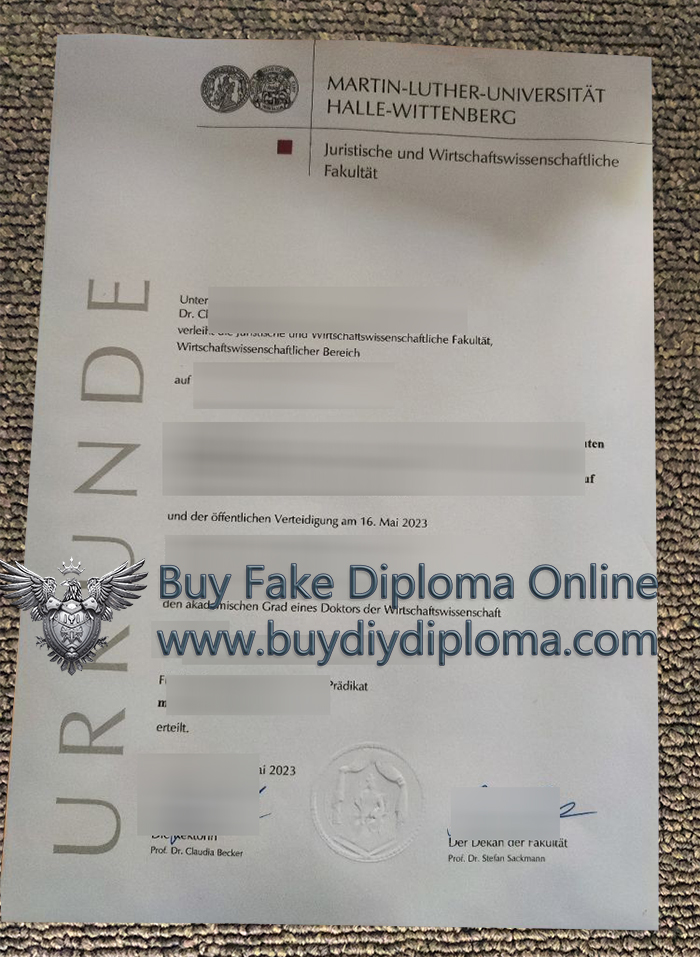 Martin-Luther-Universität Halle-Wittenberg Credentials Martin-Luther-Universität Halle-Wittenberg Credentials