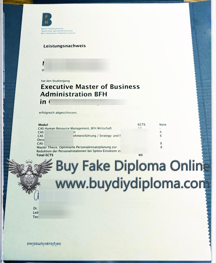 Berner Fachhochschule Academic record Berner Fachhochschule Academic record