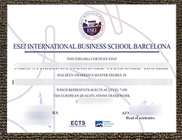 ESEI International Business School Credentials Credentials