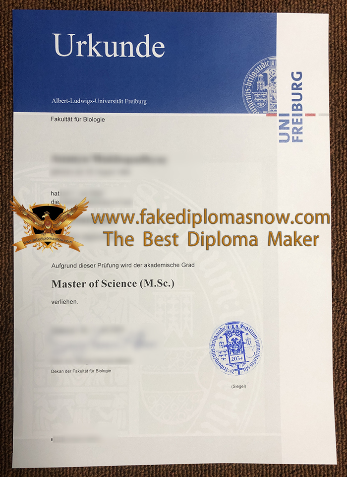 Uni Freiburg MSc Urkunde Uni Freiburg MSc Urkunde