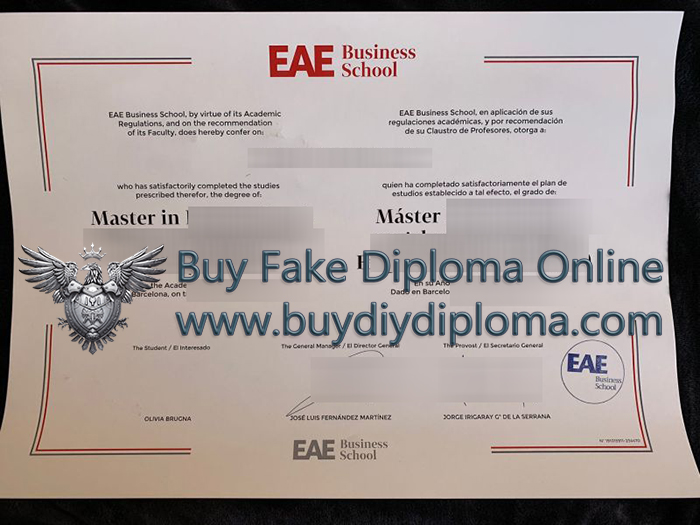 EAE Business School Credentials