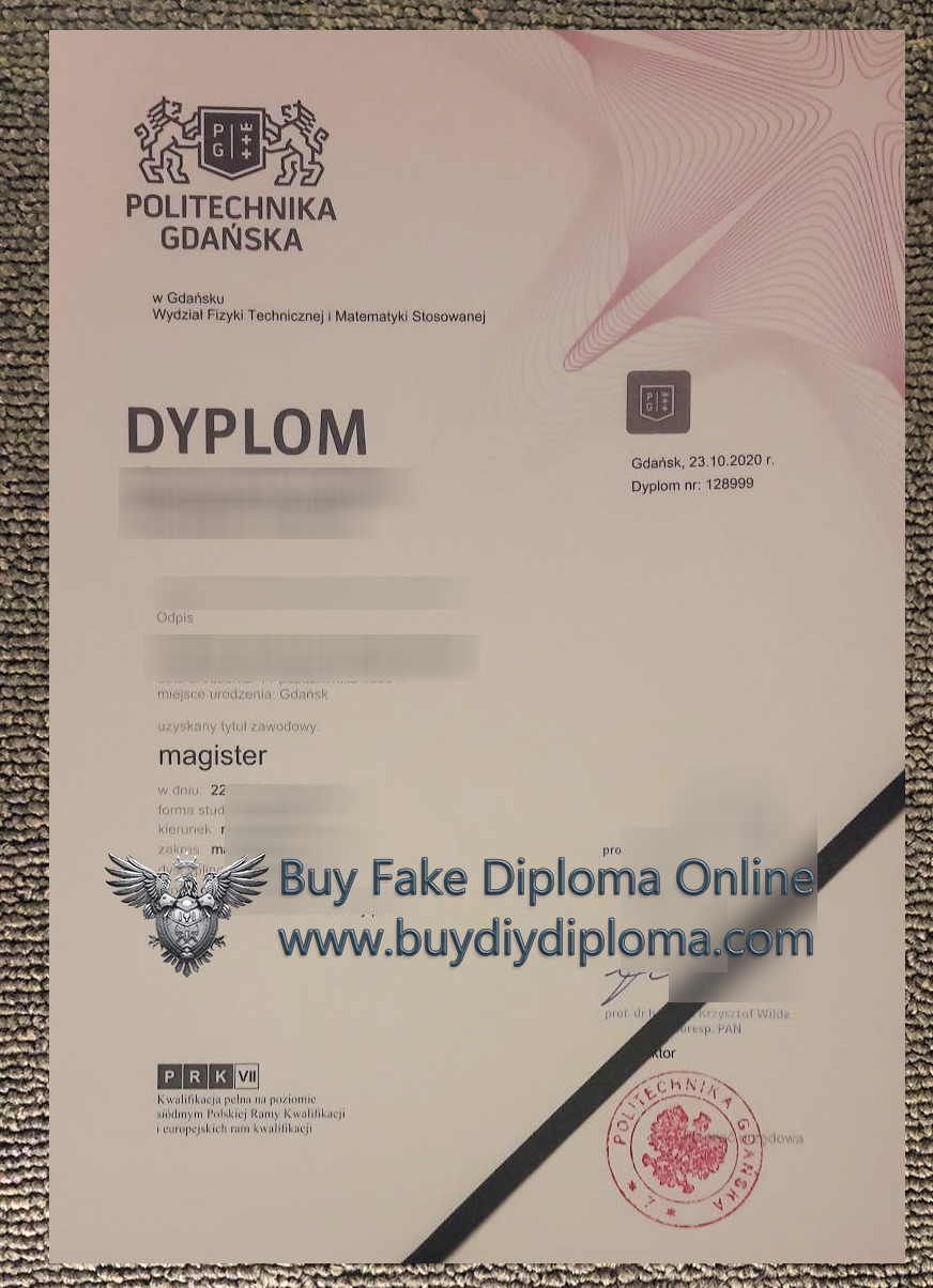 Politechnika Gdańska magister Dyplom