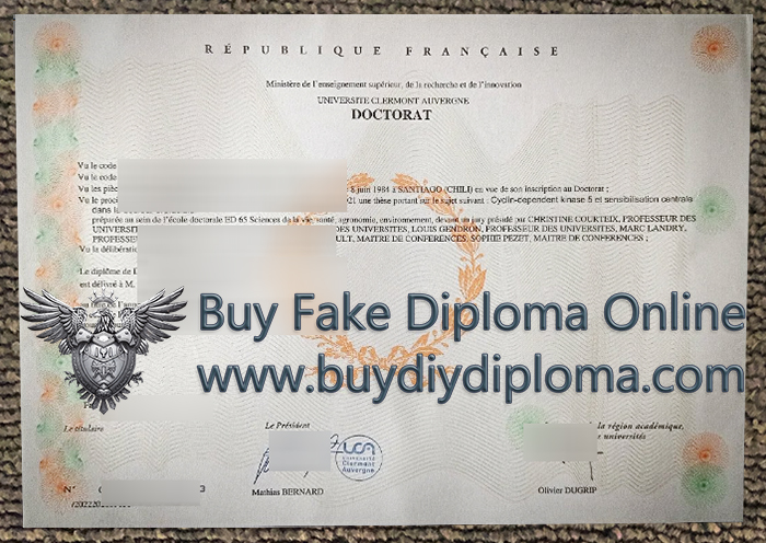 Université Clermont-Auvergne Credentials