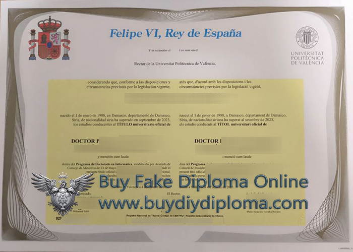 Universitat Politècnica de València Qualification