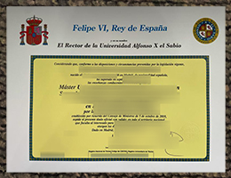 Alfonso X El Sabio University Credentials