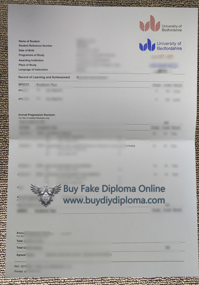 University of Bedfordshire Academic record