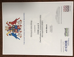 CIOB Level 4 Credentials sample