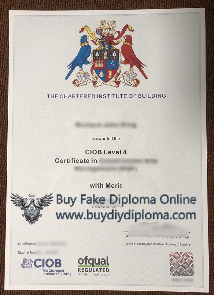 CIOB Level 4 Credentials