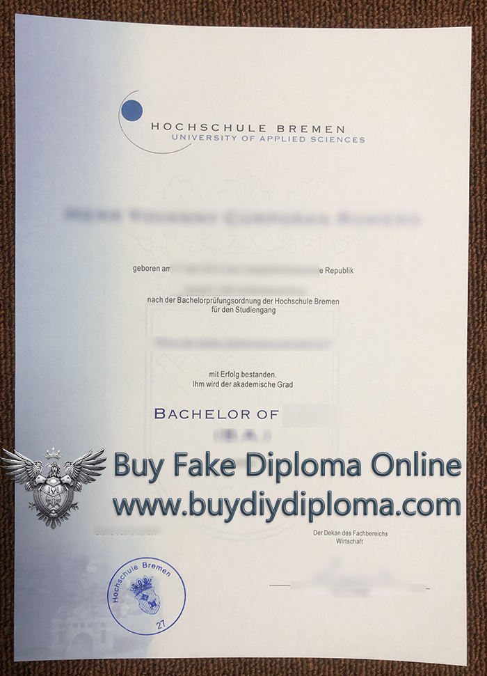 Hochschule Bremen Urkunde Hochschule Bremen Urkunde