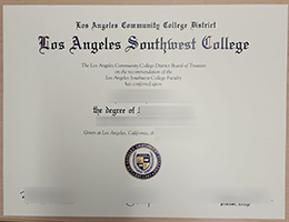 Los Angeles Southwest College (LASC) Credentials sample