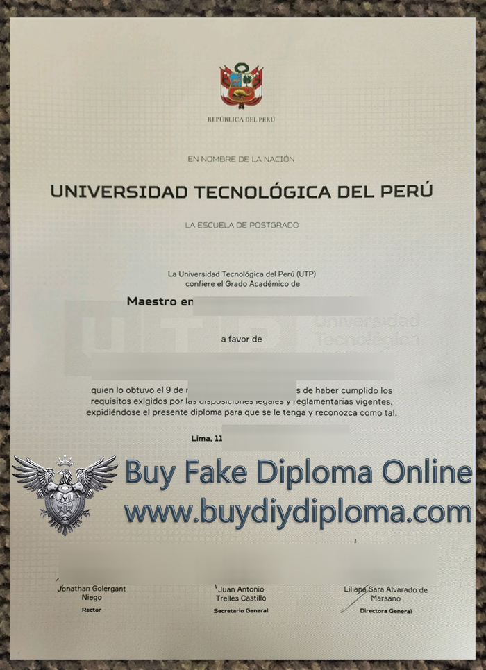 Universidad Tecnológica del Perú Qualification