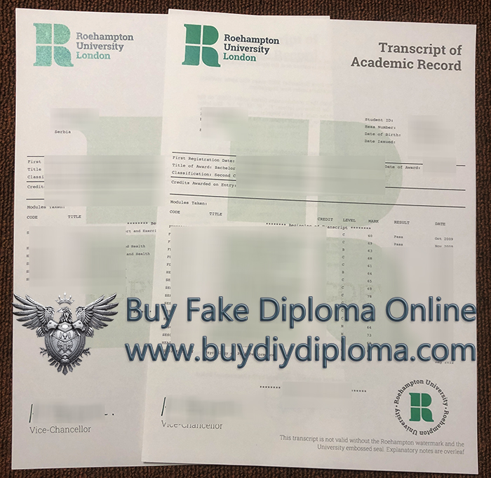 University of Roehampton Academic record Academic Record