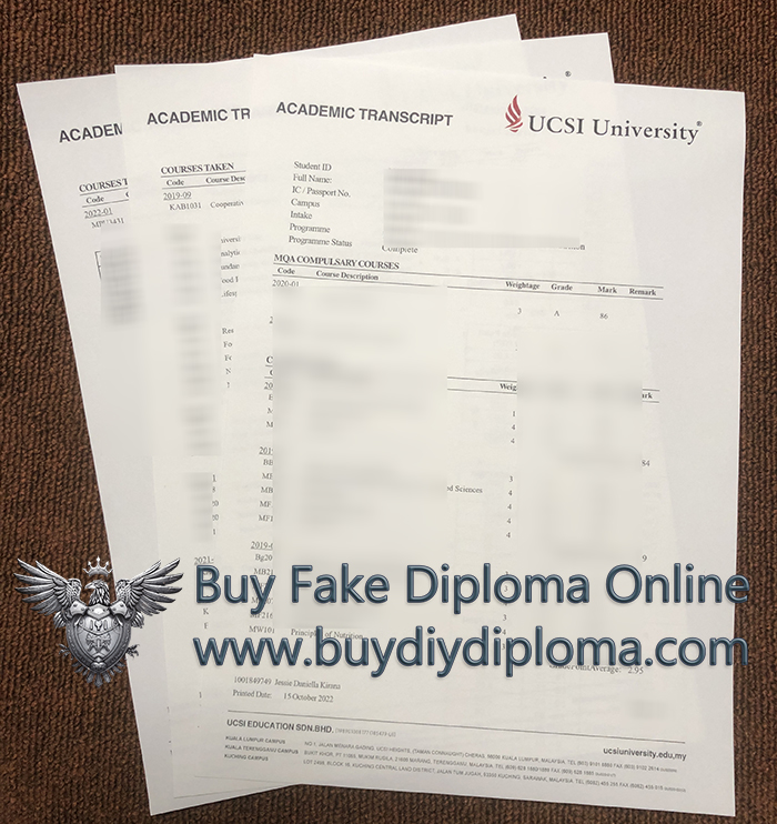 UCSI University Academic record