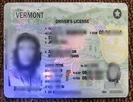Vermont ID, Vermont Driver License Reproduction sample