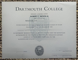 Dartmouth College Credentials sample
