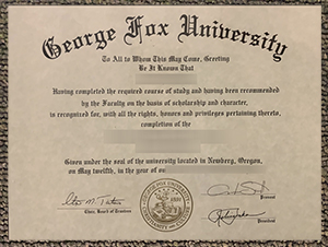 George Fox University Credentials sample