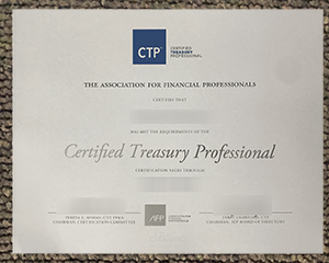 Certified Treasury Professional (CTP) Credentials sample