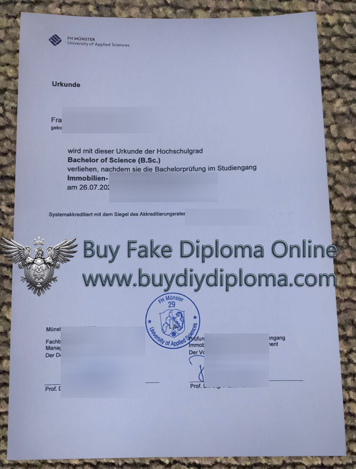 FH Münster Urkunde