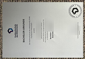 Fachhochschule des Mittelstands Urkunde