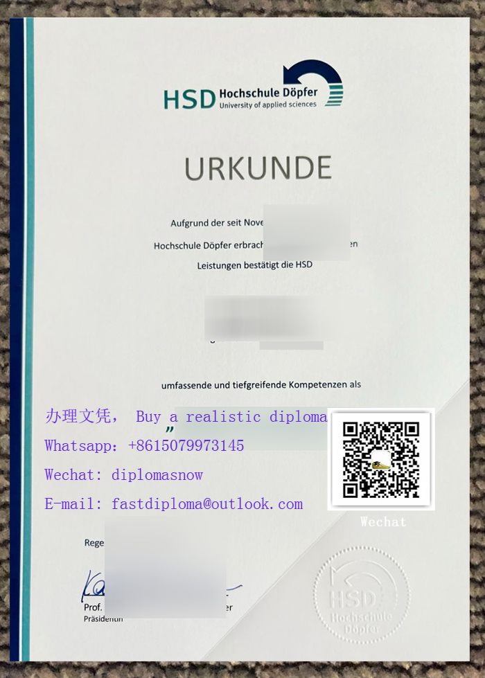 HSD Hochschule Döpfer Credentials