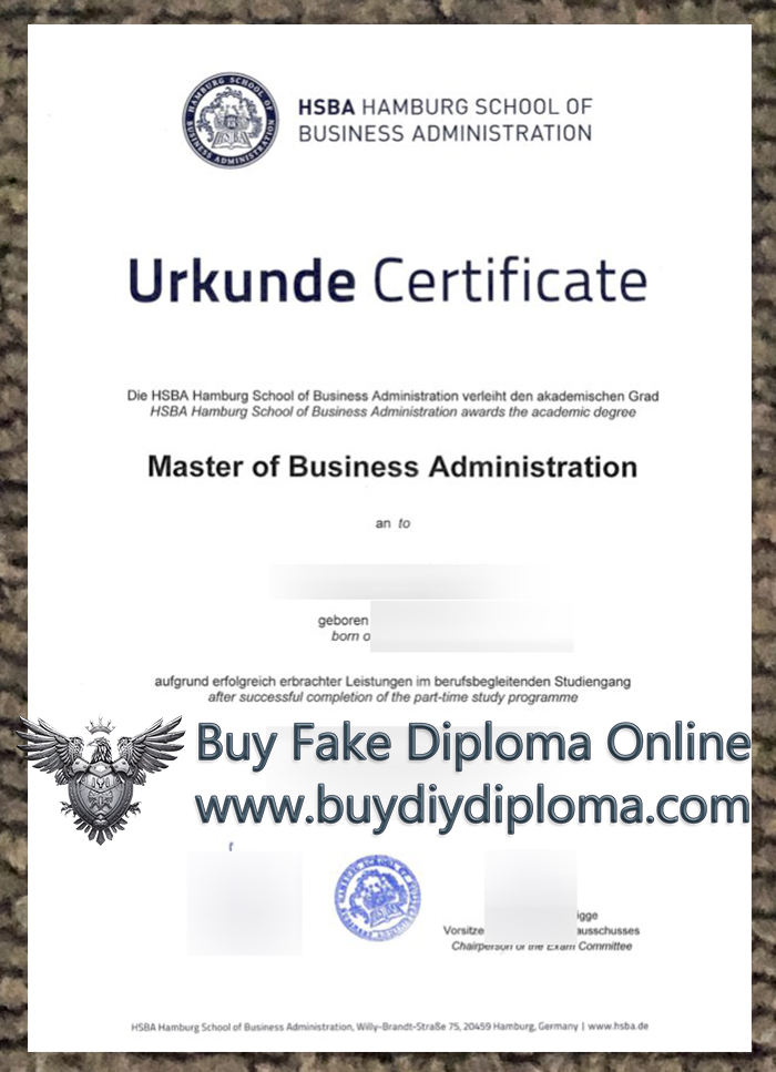 Hamburg School of Business Administration urkunde