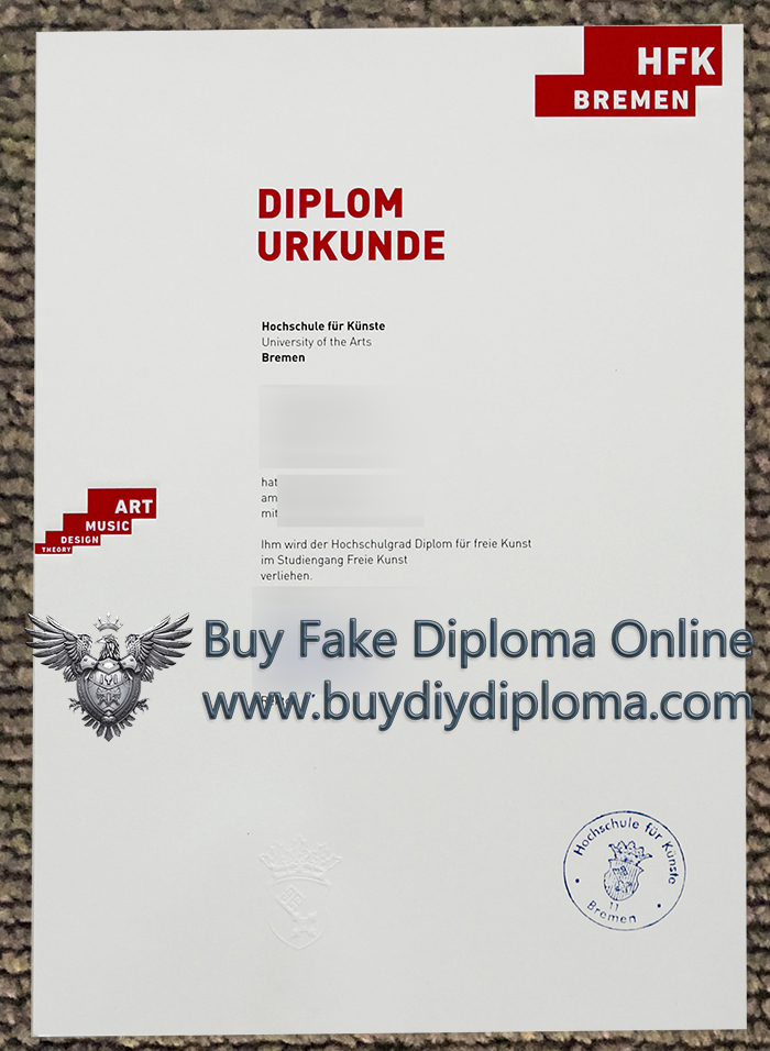 Hochschule für Künste Bremen Urkunde