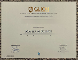 Glion Institute of Higher Education Qualification sample