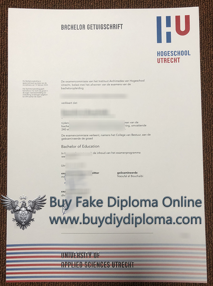 Hogeschool Utrecht Bachelor Getuigschrift