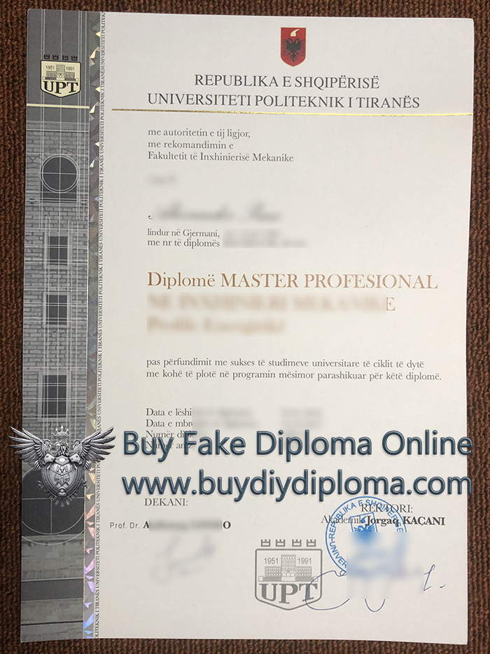 Universiteti Politeknik i Tiranës Diplomë