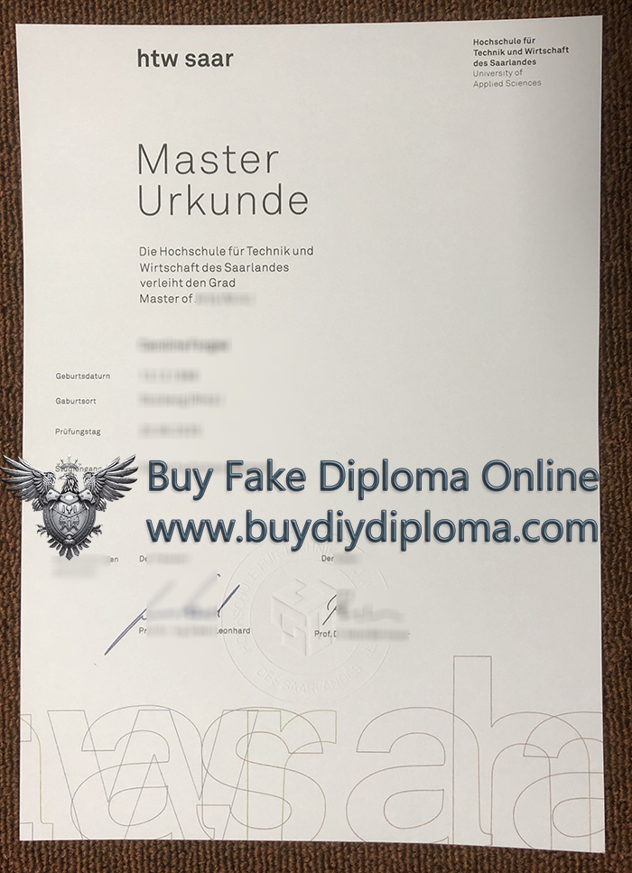 htw saar Urkunde