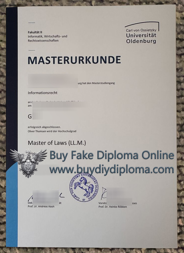 Carl von Ossietzky Universität Oldenburg Urkunde Carl von Ossietzky Universität Oldenburg Urkunde
