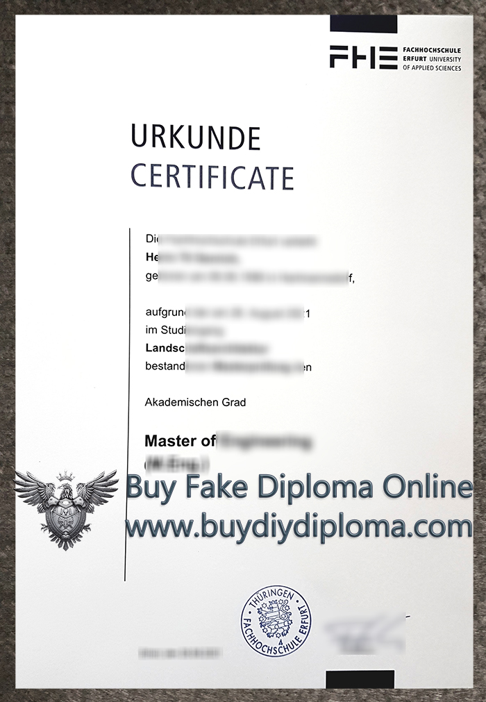 Fachhochschule Erfurt Urkunde Fachhochschule Erfurt UrkundeFachhochschule Erfurt Urkunde