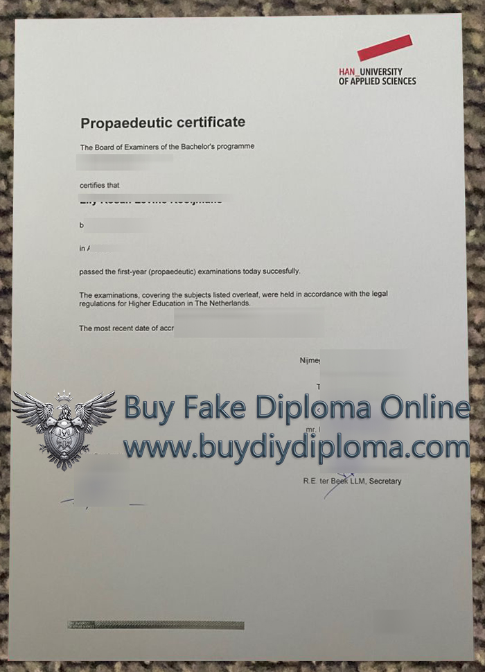 HAN University of Applied Sciences Qualification Credentials