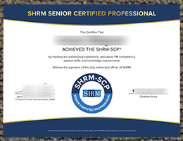 SHRM SCP certification