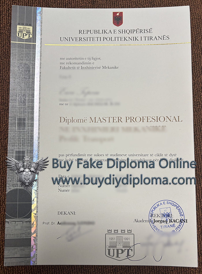 Universiteti Politeknik i Tiranës Credentials