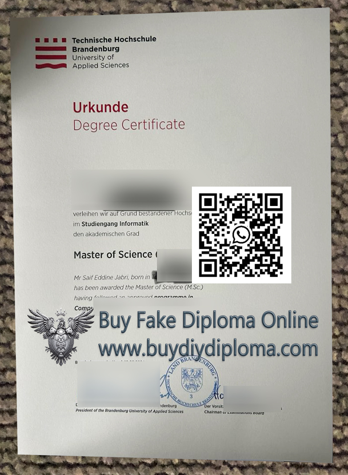 THB Credentials, Technische Hochschule Brandenburg Urkunde