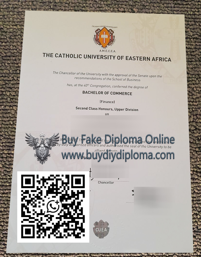 Catholic University of Eastern Africa Credentials sample