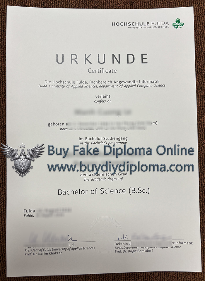 Hochschule Fulda Urkunde