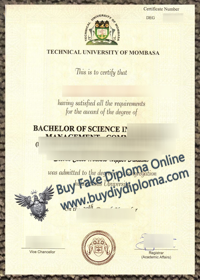 Technical University of Mombasa Credentials