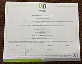 Université de Namur Credentials sample